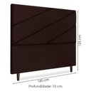 Ver imagem 3 de Cabeceira Queen 160 Cm com Frame Cristal Suede Marrom Artte Marrom