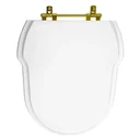 Ver imagem 1 de Assento Sanitário Hampton Branco para vaso Incepa Com Ferragem Dourada