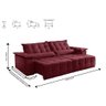 Sofá Retrátil E Reclinável Zeus 2,10m 03 Lugares Txr Bordô - 6