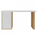 Ver imagem 3 de Mesa Escrivaninha Florence 2 Gavetas Branco/olmo - Artany Móveis