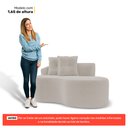 Ver imagem 5 de Kit 02 Sofás Orgânicos Living Bob 145cm 02 Lugares com 02 Almofadas Bouclê Bege - Desk Design