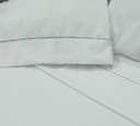 Ver imagem 1 de Jogo de Cama Lençol 400 Fios Casal P. Palito 4 Pçs Branco Casa Dona