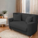 Ver imagem 2 de Sofá Luxo para Recepção Empresa Tecido Boucle:boucle Preto