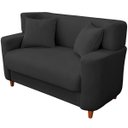 Ver imagem 4 de Sofá Luxo para Recepção Empresa Tecido Boucle:boucle Preto