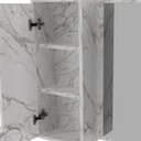 Ver imagem 5 de Espelheira para Banheiro 60 Cm 1 Porta Bn3648 Marmore Branco Tecno Mobili