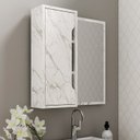 Ver imagem 7 de Espelheira para Banheiro 60 Cm 1 Porta Bn3648 Marmore Branco Tecno Mobili