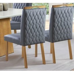 Sala de Jantar com Vidro 6 Cadeiras 2,0x1,0m - Amsterdã - Art Salas - 3