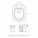 Ver imagem 2 de Assento Laqueado Stylus Cinza Claro Tampa para Vaso Celite