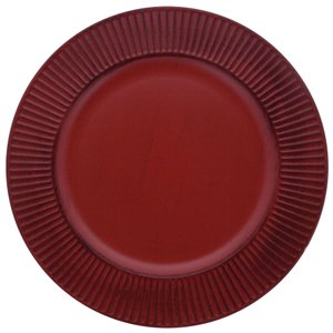 Sousplat Listras Vermelho - Diâmetro 33cm - 375g