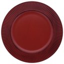 Ver imagem 1 de Sousplat Listras Vermelho - Diâmetro 33cm - 375g