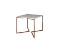 Ver imagem 3 de Mesa Industrial Base Ferro Cobre em V Tampo 90x90 Branco 4 Cadeiras Eames Madeira Assento Branco
