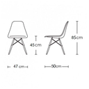 Ver imagem 7 de Mesa Industrial Base Ferro Cobre em V Tampo 90x90 Branco 4 Cadeiras Eames Madeira Assento Branco