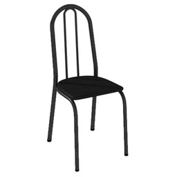 Mesa de Jantar Bruna 100x60 Cm com 4 Cadeiras 050 Preto com Granito Ocre Itabira - Artefamol - 4