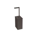 Ver imagem 1 de Lixeira Aço Inox Luz Slim 5,5 Litros com Suporte Papel Higiênico Black Matte Tramontina