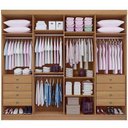 Ver imagem 2 de Guarda Roupa Daymond Casal 8 Portas 8 Gavetas D Doro Cor Cinamomo Off White