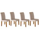 Ver imagem 1 de Kit 4 Cadeiras Sala Jantar Jade 4 Un Imbuia/Veludo Creme - Rufato
