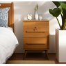 Mesa de Cabeceira 2 Gavetas com Chave Madri Canelato - 1
