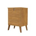 Ver imagem 2 de Mesa de Cabeceira 2 Gavetas com Chave Madri Canelato