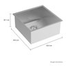 Cuba de Embutir Deca para Cozinha em Inox 40cm Quadratta Inox Cod: Cc.600.40.std.inx - 3