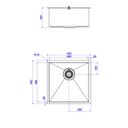 Ver imagem 4 de Cuba de Embutir Deca para Cozinha em Inox 40cm Quadratta Inox Cod: Cc.600.40.std.inx
