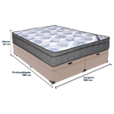 Ver imagem 3 de Cama Box Baú Bege e Colchão Iso Superpocket Molas Ensacadas Queen Ortobom