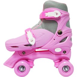 Patins Infantil Clássico Quad 4 Rodas Roller de Rua Feminino Rosa Importway BW-016-R - 40 - 3