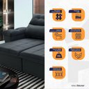 Ver imagem 5 de Sofá Retrátil/reclinável Verona 2,00m Cinza Lunar C/ Molas no Assento - King House