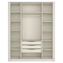 Ver imagem 3 de Guarda Roupa Casal 190cm com 4 Portas de Abrir 100% Mdf Cor:luna