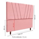 Ver imagem 3 de Cabeceira Casal 140 Cm com Frame Belgica Suede Rosa Artte