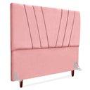 Ver imagem 1 de Cabeceira Casal 140 Cm com Frame Belgica Suede Rosa Artte
