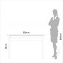 Ver imagem 2 de Mesa de Escritório Retangular F24WJ Industrial 1 Gaveta MDF 118cm Off White Dalla Costa Móveis