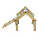Ver imagem 1 de Kit Triangulo Pikler Articulado + Rampa Madeira Maciça Pinus Colorido
