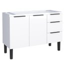 Ver imagem 1 de Balcão Gabinete Armário Aço para Pia Cozinha 120cm Flora 117