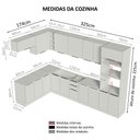 Ver imagem 4 de Armário de Cozinha Completa de Canto 499cm Branco Stella Madesa 01