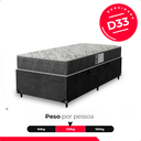 Ver imagem 5 de Cama Box Baú Solteiro + Colchão D33 One Face - Suede Cinza - e-Shop Casa