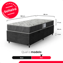 Ver imagem 3 de Cama Box Baú Solteiro + Colchão D33 One Face - Suede Cinza - e-Shop Casa