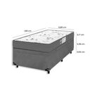 Ver imagem 3 de Cama Box Baú Solteiro + Colchão D33 One Face - Suede Cinza - E-shop Casa