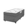 Cama Box Baú Solteiro + Colchão D33 One Face - Suede Cinza - E-shop Casa - 5