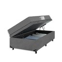 Ver imagem 4 de Cama Box Baú Solteiro + Colchão D33 One Face - Suede Cinza - E-shop Casa