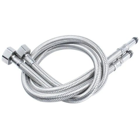 Engate Flexível Misturador Mangueira Aço Inox 80cm Par Ac14 Doan
