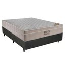 Ver imagem 1 de Cama Box Casal Sintético + Colchão Casal Ortobom Airtech Molas Superpocket (65x138x188) Cinza