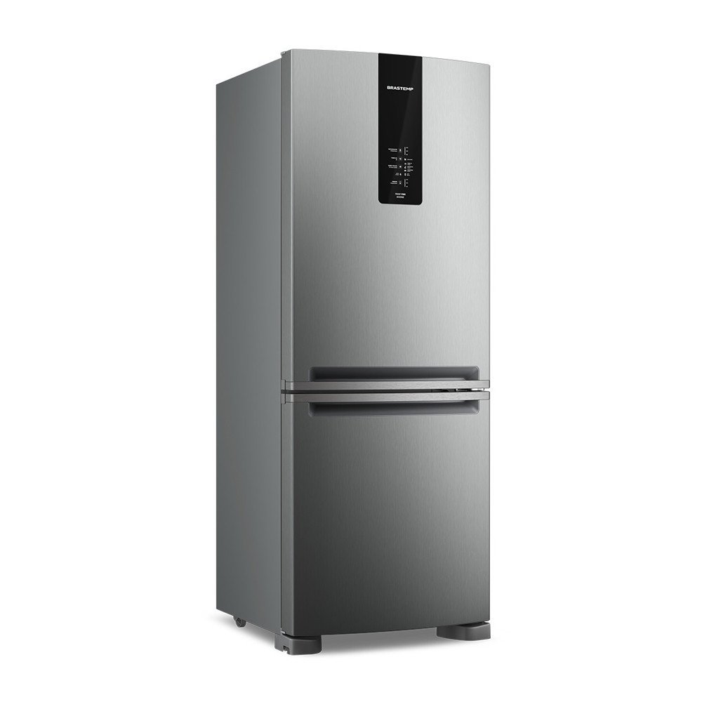 Geladeira Bre57kana Frost Free Inverse 447 Litros com Tecnologia Smart Flow Inox Brastemp