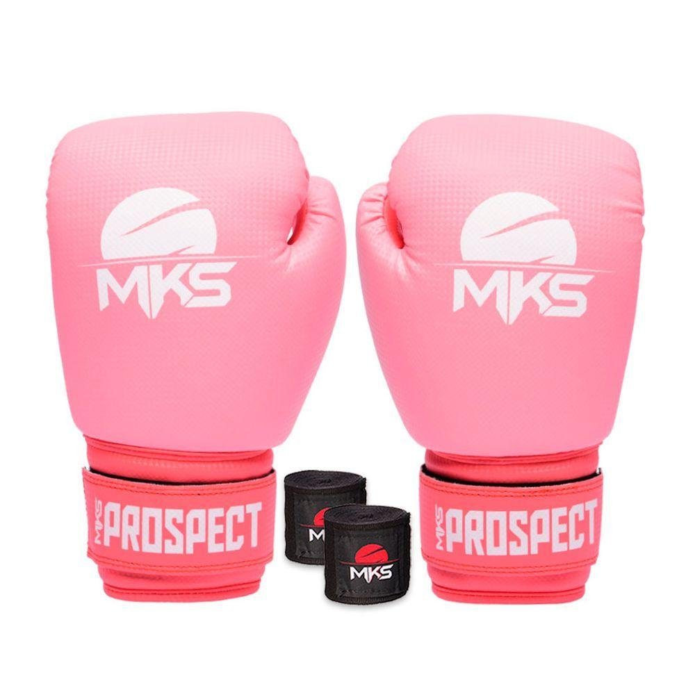 Luva Boxe Muay Thai Prospect Color Block Bandagem 10 Oz