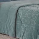 Ver imagem 2 de Edredom Casal Plush Sense Dupla Face 100% Poliéster 210x230cm Tessi Azul Mineral