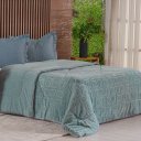 Ver imagem 1 de Edredom Casal Plush Sense Dupla Face 100% Poliéster 210x230cm Tessi Azul Mineral
