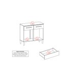 Ver imagem 3 de Armário Balcão Juma Cozinha Funcional Compacto Cinamomo/off