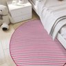 Tapete Redondo Quarto Infantil 1,40 Menina Rosa e Cinza - 1