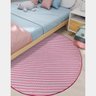 Tapete Redondo Quarto Infantil 1,40 Menina Rosa e Cinza - 2