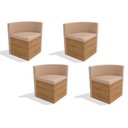 Ver imagem 1 de Kit 4 Cadeiras Sala Jantar 4CAD800 4 Un Freijó/Suede Bege Geométrico - Kappesberg