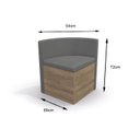 Ver imagem 3 de Kit 4 Cadeiras Sala Jantar 4CAD800 4 Un Freijó/Suede Bege Geométrico - Kappesberg